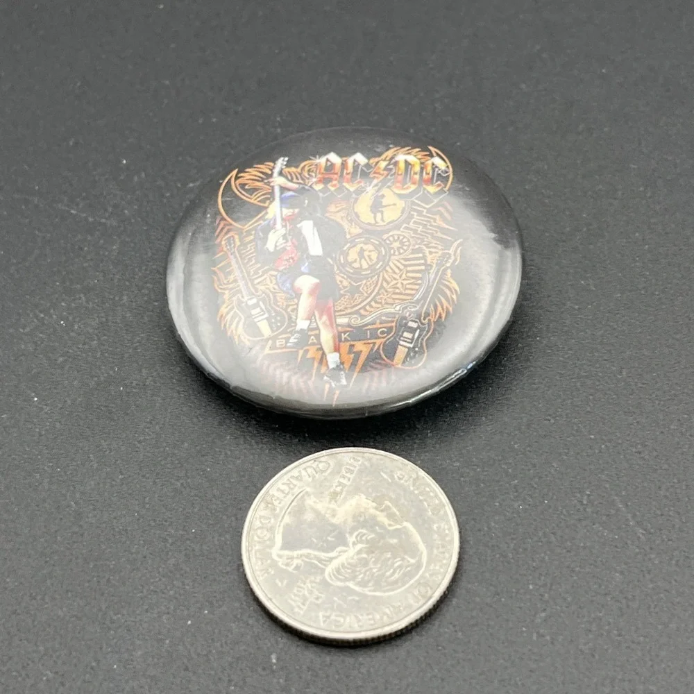 AC/DC Rock‎ Band Music Button Pin